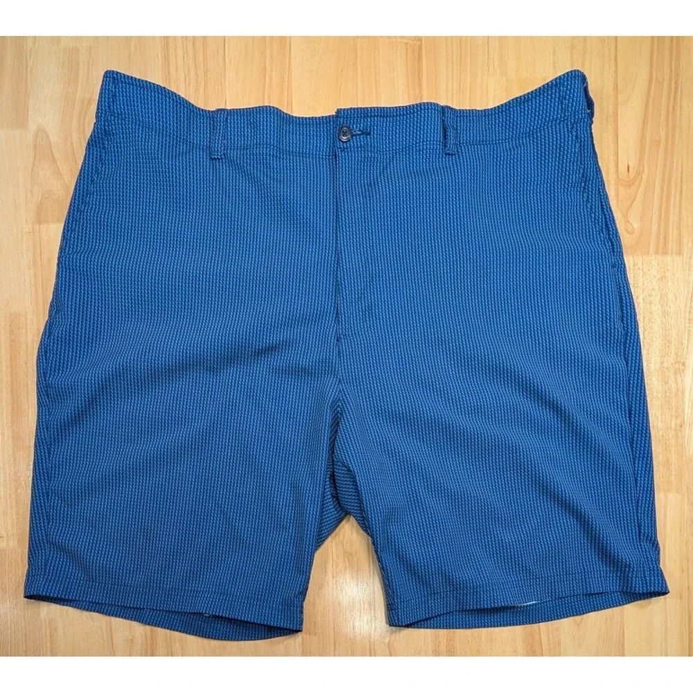 Ben Hogan Mens Golf Shorts Size 42 Blue Plaid Textured Lot of 2 Stretch